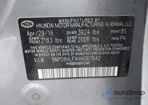 2017 Hyundai Elantra Se from USA, damaged, VIN 5NPD84LFXHH067642